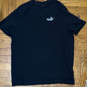 PUMA Men's Tee in Black with White Logo